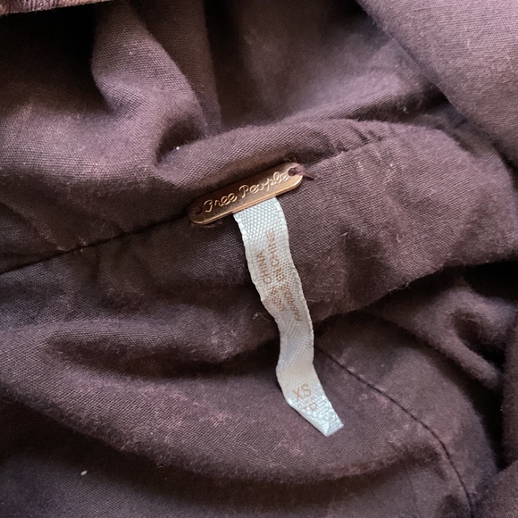 Free People Golden Quills Embroidered Military Parka Jacket Boho Hooded Coat - Picture 6 of 16